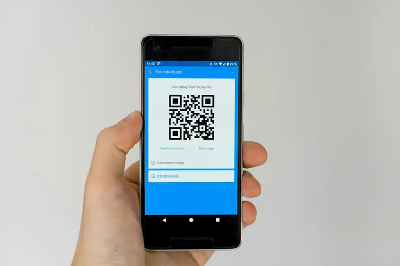 Scanning a QR code on a phone